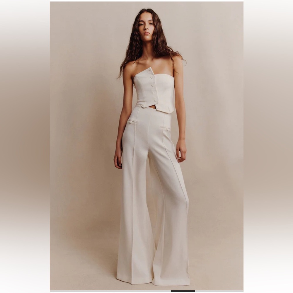Shona Joy Amura High Waisted Wide Leg Pant and Button Up Bodice